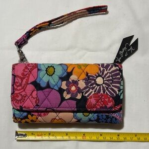 Vera Bradley Colorful Floral Quilted Wristlet